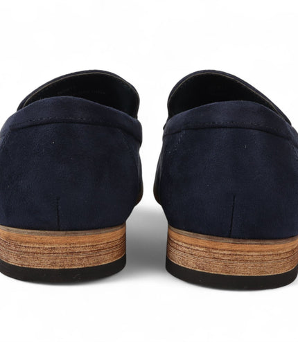 Men's Navy Suede Loafers Lightweight Slip-On Casual Shoes
