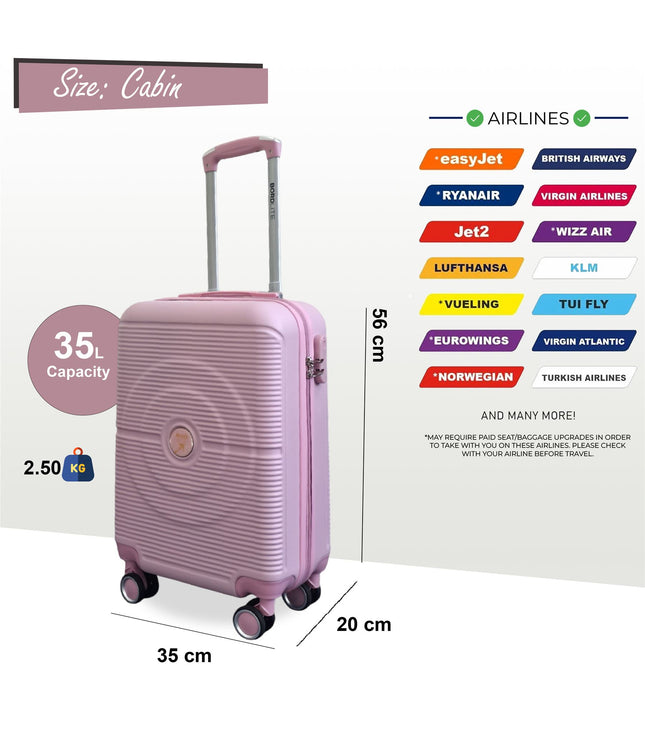 Seto Cabin Hard Shell Suitcase in Pink