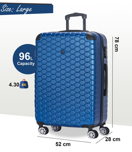 Noda Large Hard Shell Suitcase in Blue