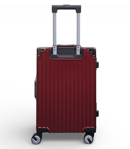 Airdrie Cabin Hard Shell Suitcase in Charcoal Red
