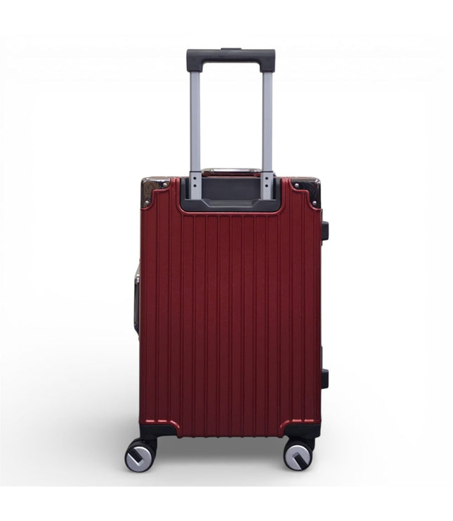 Airdrie Cabin Hard Shell Suitcase in Charcoal Red