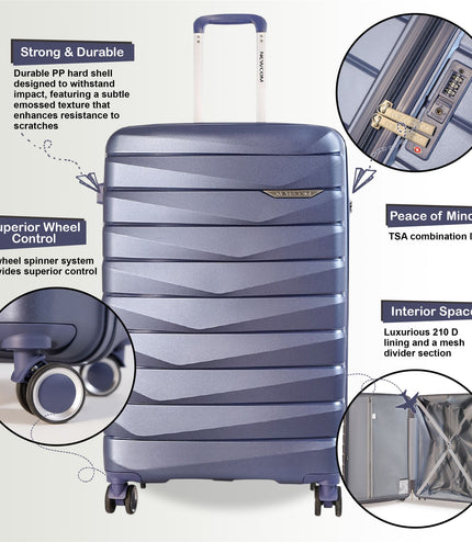 Forster Large Hard Shell TSA Suitcase in Blue