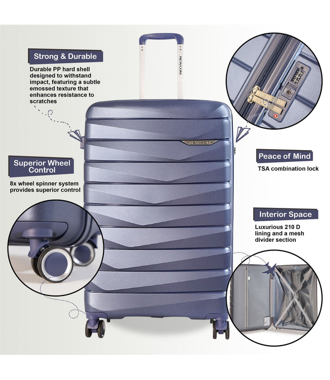 Forster Large Hard Shell TSA Suitcase in Blue