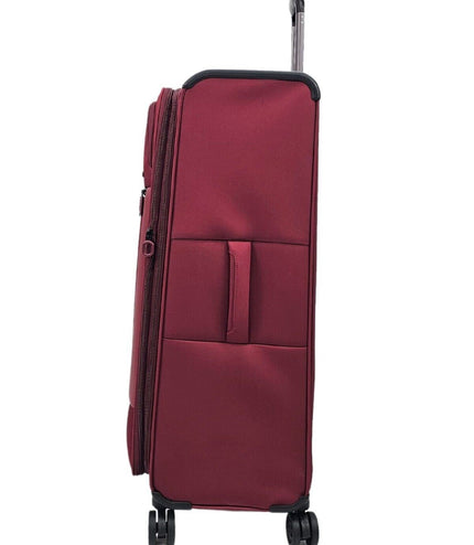 Bourne Large Soft Shell Suitcase in Burgundy