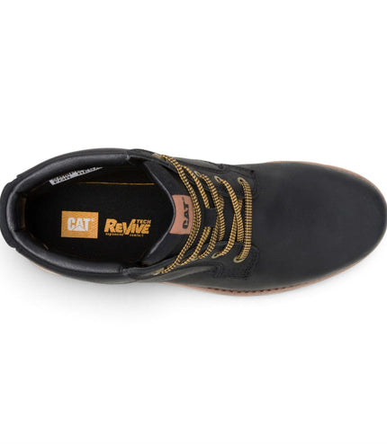Caterpillar (CAT) Men's Water-Resistant Black Leather Ankle Boots - Estimate Chukka