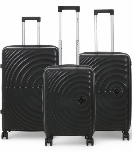 Balranald Set of 3 Hard Shell Suitcase in Black