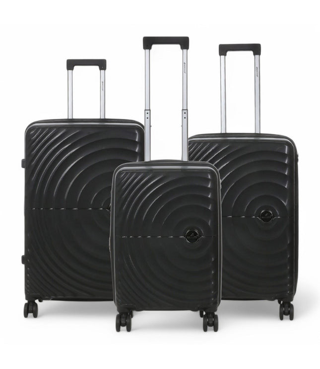 Balranald Set of 3 Hard Shell Suitcase in Black