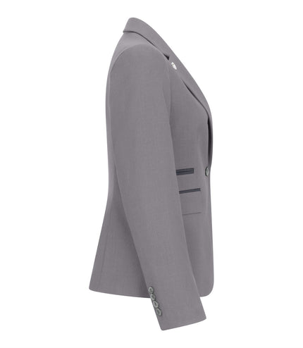 Women's 3 Piece Tailored Fit Plain Grey Formal Office Suit