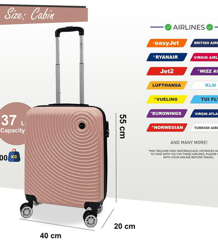 Chorley Cabin Hard Shell Suitcase in Rose Gold