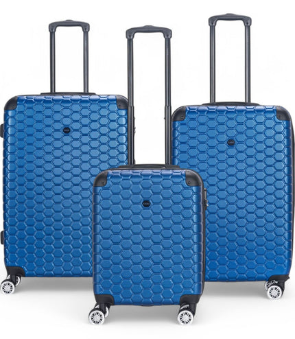 Noda Set of 3 Hard Shell Suitcase in Blue