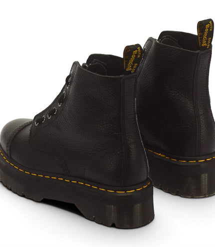 Dr Martens Sinclair Black Leather Zip Front Platform Boots - 22564001