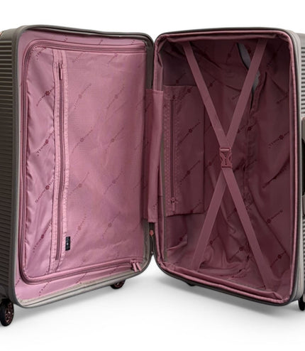 Cowra Medium Hard Shell Suitcase in Champagne ( Beige )