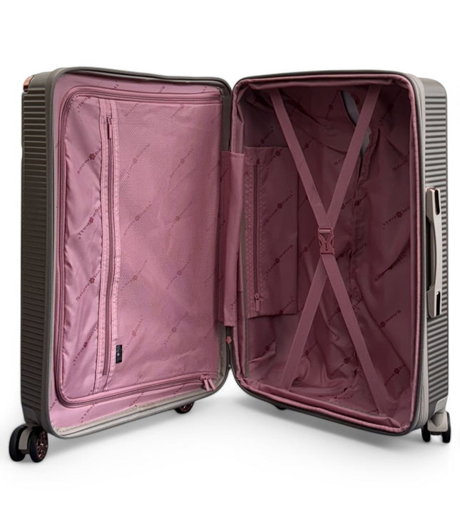 Cowra Medium Hard Shell Suitcase in Champagne ( Beige )