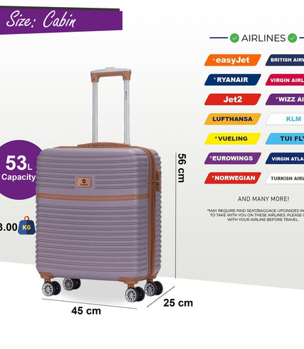 Koga Cabin Hard Shell Suitcase in Purple