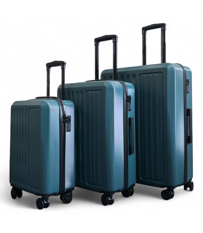 Croydon Set of 3 Hard Shell Suitcase in Green