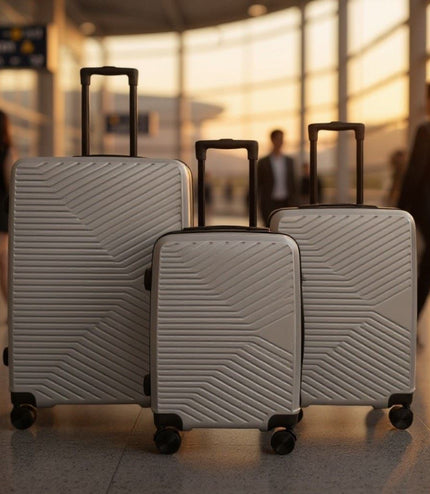 Junee Set of 3 Hard Shell Suitcase in Silver