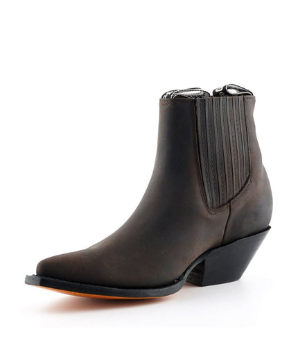Grinders Unisex Brown Western Chelsea Boots - Mustang