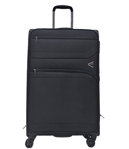 Corby Large Soft Shell Suitcase in Black