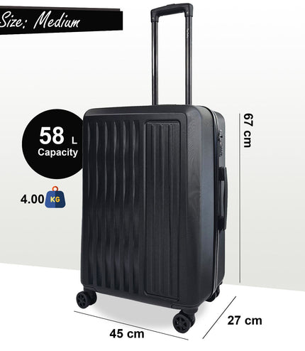 Croydon Medium Hard Shell Suitcase in Black