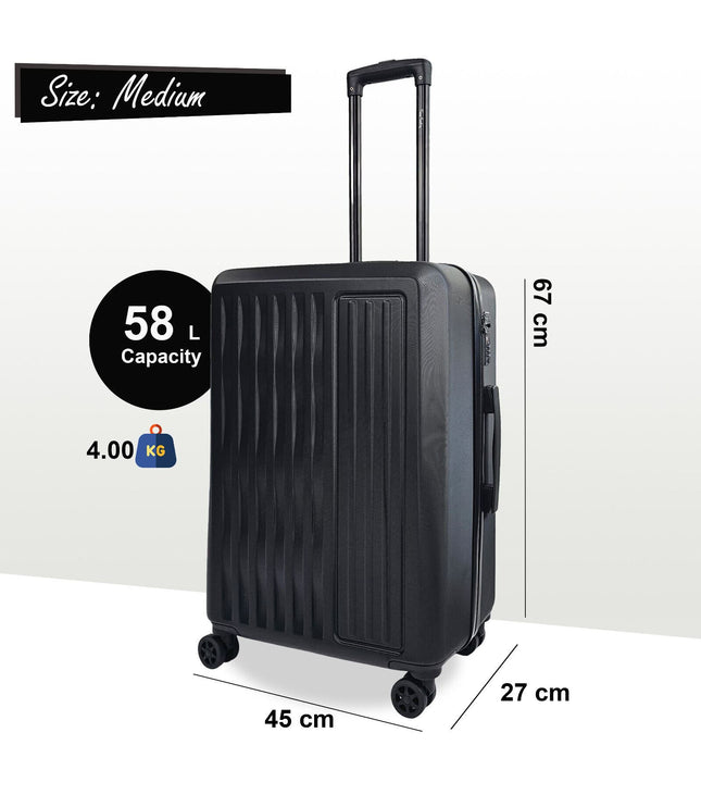 Croydon Medium Hard Shell Suitcase in Black