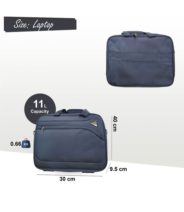 Corby Laptop Bag Soft Shell Suitcase in Grey