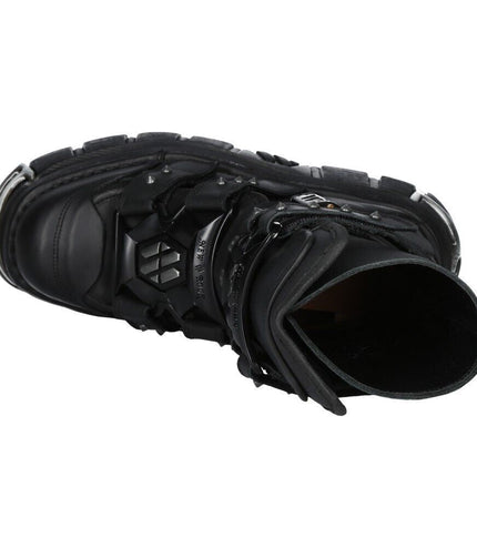 New Rock Goth Platform Leather Boots-M-MET422-S1
