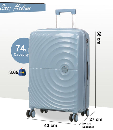 Balranald Medium Hard Shell Suitcase in Sky Blue