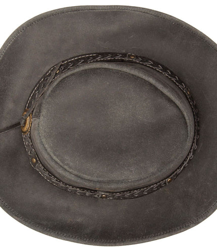 Cowboy Aussie Real Leather Hat Australian Black Western Outback Bush Hat