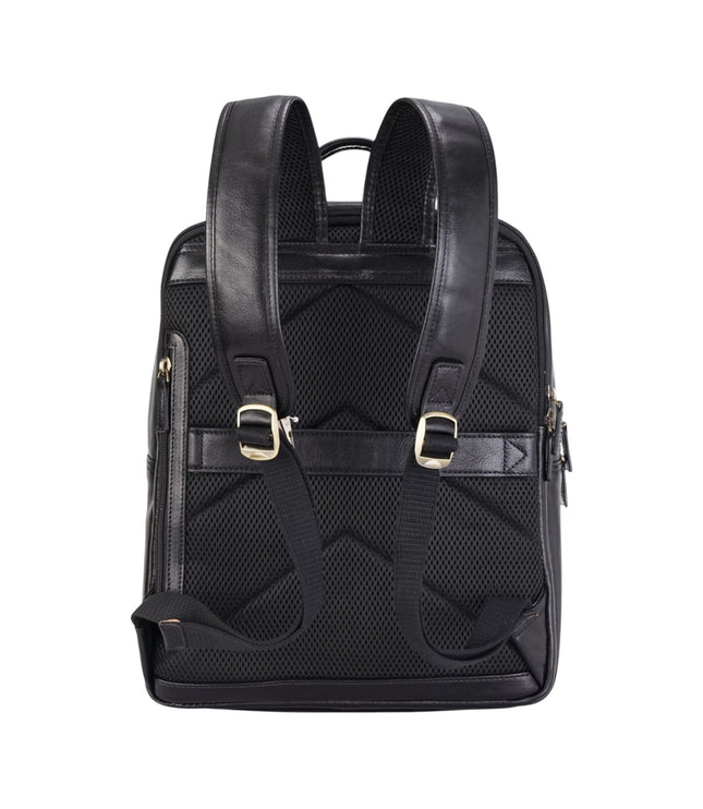 Genuine Leather Black Vintage Laptop Backpack Travel Bag - Cove