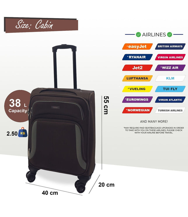 Arundel Cabin Soft Shell Suitcase in Brown