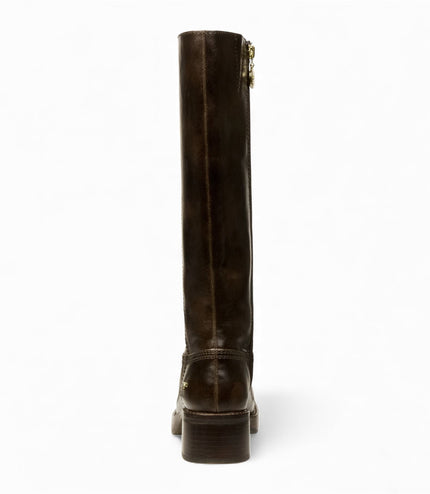 Windsorsmith Womens Espresso Brown Faux Leather Knee-High Riding Boots - Technique