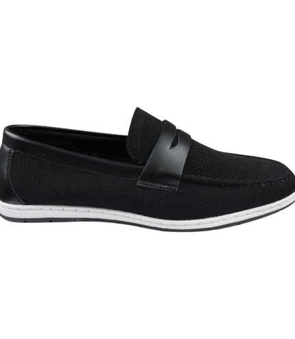 Men's Black Breathable Loafers Lightweight Slip-On