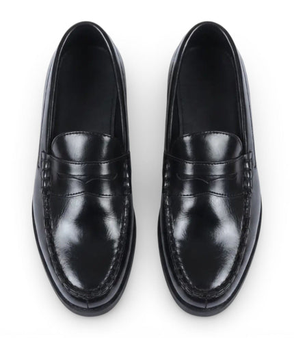 Mens Black PU Leather Formal Dress Penny Loafers Casual Shoes