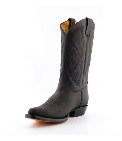 Grinders Mens Brown Cowboy Leather Boots - Louisiana