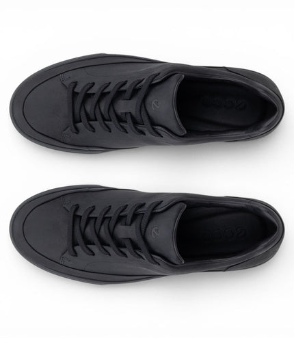 Ecco Men's Black Leather Waterproof Trainer Sneaker Shoes - Soft 10