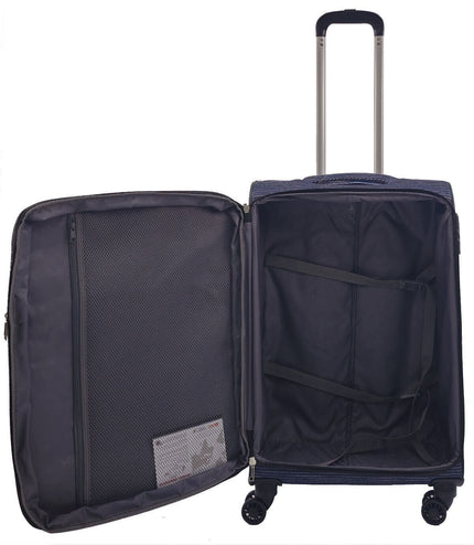 Ashbourne Medium Soft Shell Suitcase in Lines