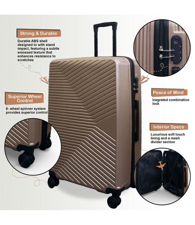 Junee Medium Hard Shell Suitcase in Gold