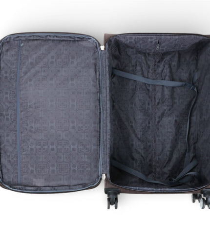 Carrollton Large Soft Shell Suitcase in Brown
