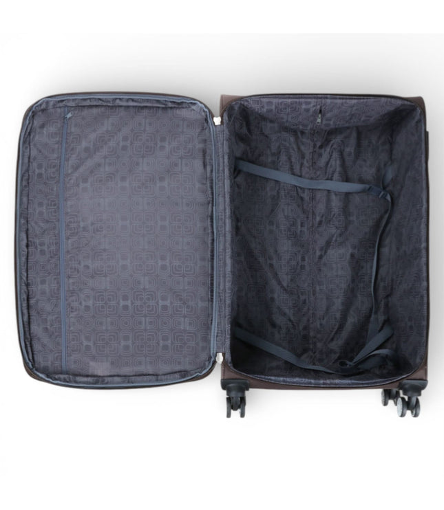 Carrollton Large Soft Shell Suitcase in Brown