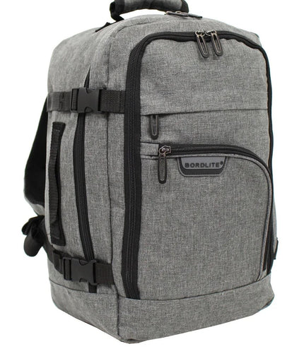 Rucksack Backpack 40x20 x25 cm Underseat Travel Cabin Bag for Easy Jet, Ryanair grey