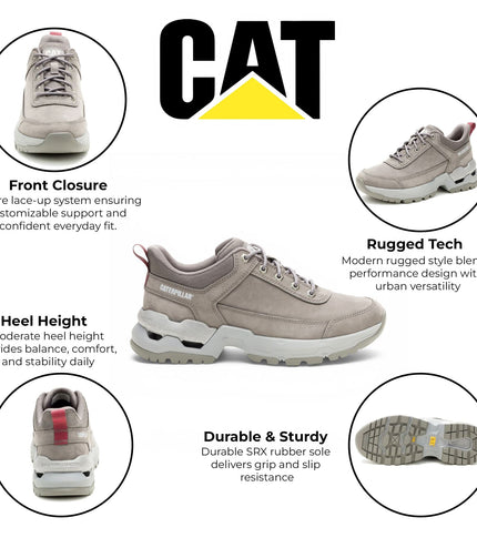 CAT (Caterpillar) Dark Grey Leather Trainer Shoes - Surge Hiker