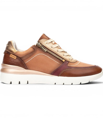 Pikolinos Women's Tan Beige Leather Sneakers Trainer Shoes - Cantabria