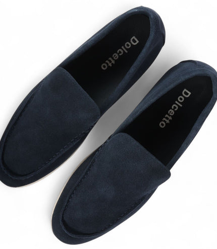 Men's Durable Navy Slip-On Loafers with Cushioned Insole