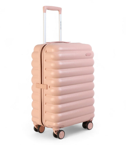 Hard Shell Cabin 37 x 22 x 55 cm Pink TSA Secure Luggage Suitcase Suitable for Easyjet, Ryanair