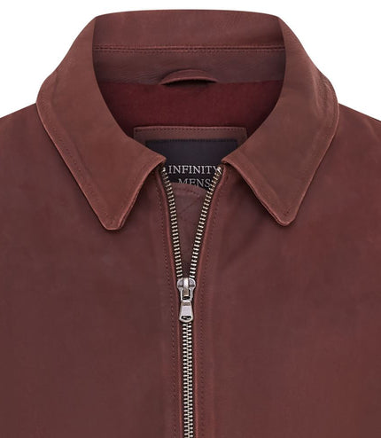 Men's A2 US Airforce Cowhide Aniline Leather Bomber Jacket - Burgundy