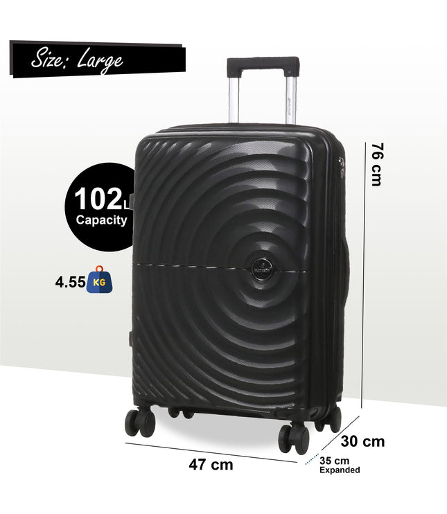 Balranald Large Hard Shell Suitcase in Black
