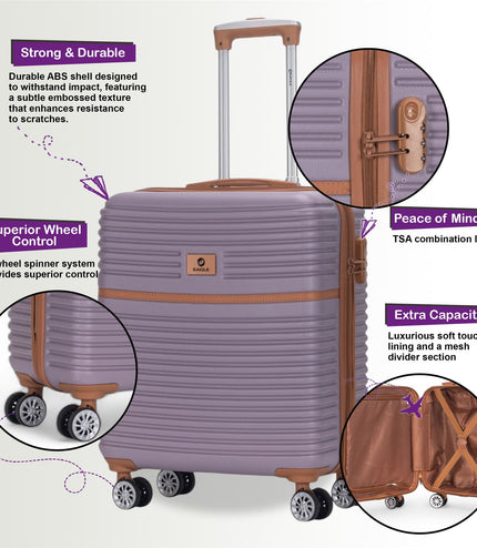 Koga Cabin Hard Shell Suitcase in Purple