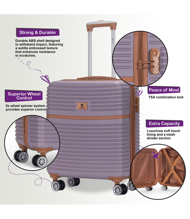 Koga Cabin Hard Shell Suitcase in Purple