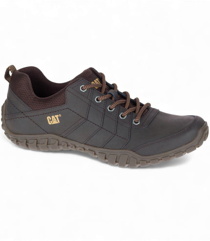 CAT Caterpillar Mens Brown Leather Hiking Boots Walking Trainers - Instruct