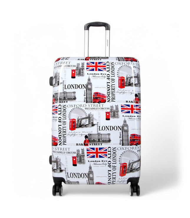 Cooma Large Hard Shell Suitcase London in Black Flower